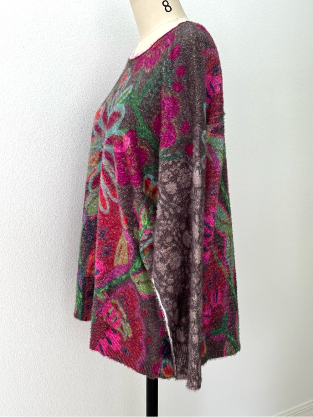 Natural Life Folk Flower Pullover Sweater NWT Mauve Soft Cozy XL - Picture 4 of 8